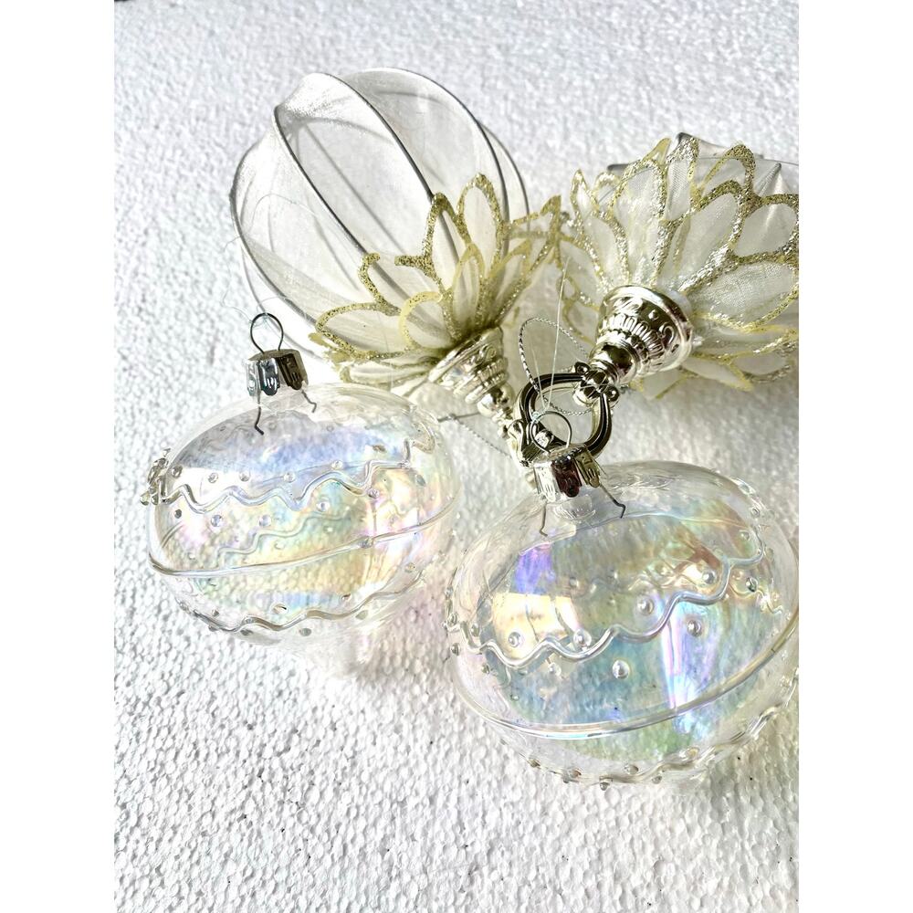 Pier 1 Imports hand-blown glass onion ornaments 2 and 2 other